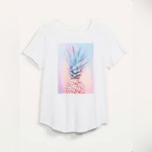 Old Navy Casual Vintage Pineapple Print T-Shirt